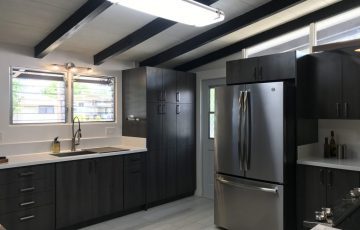 Locally and mainland made custom cabinetry depending on design parameters and project lead time.